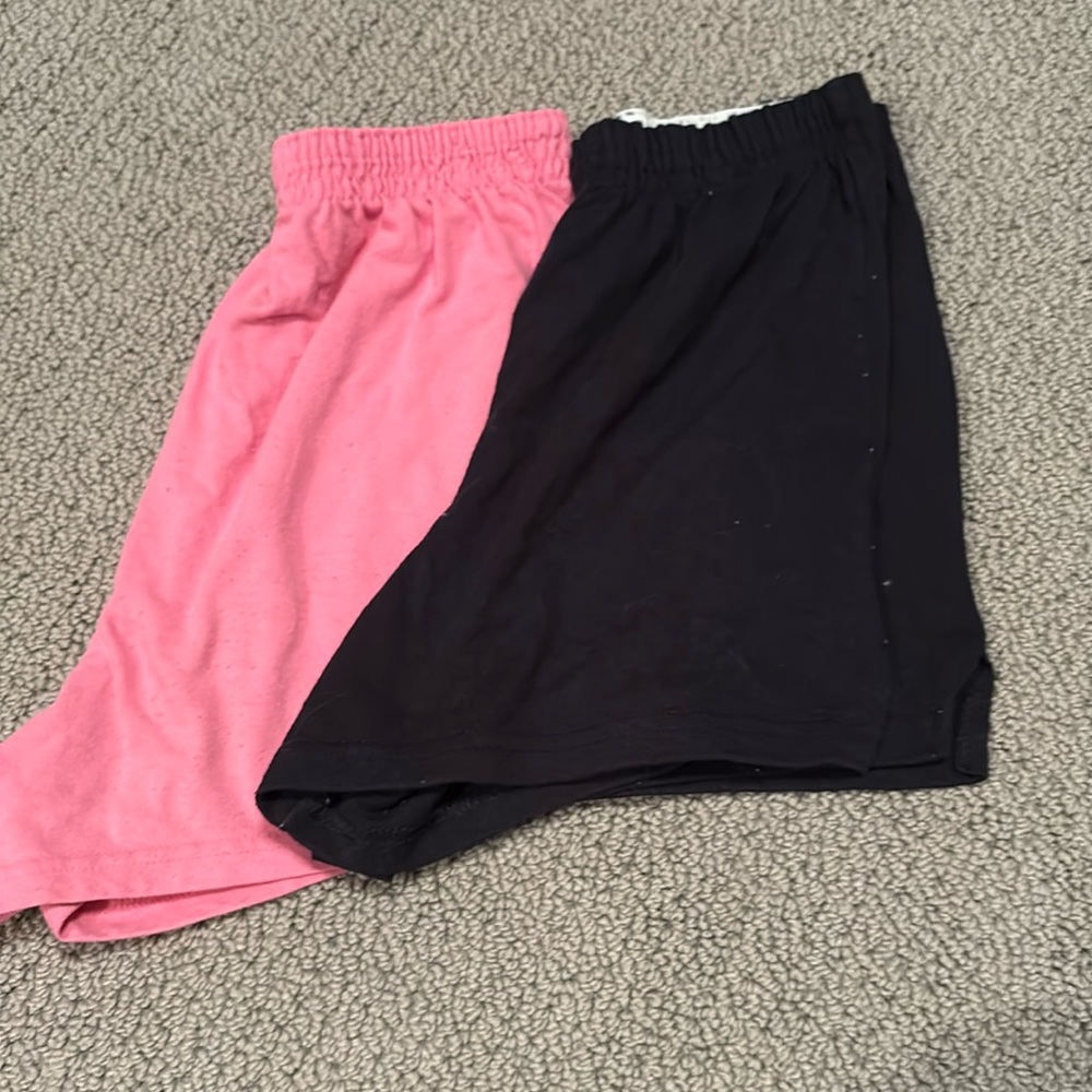 two pairs of soffe shorts